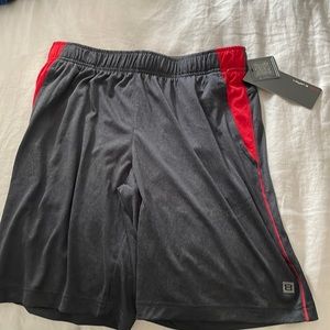 Dark dark gray shirts with red lines